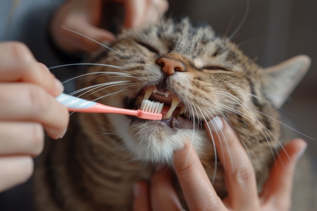 igiene dentale gatto